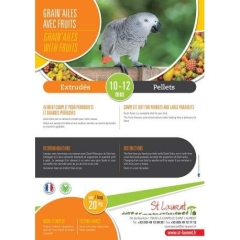 St. Laurent Grain'Ailes - Granulat owocowy dla dużych papug 1 kg (rozważany)