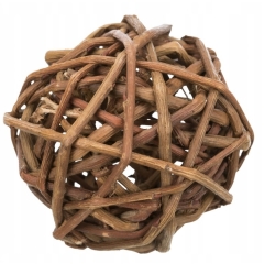 Piłka wiklinowa - zabawka gryzak dla królika, gryzoni 6 cm