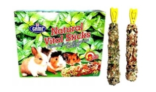 Przysmak - Naturalne kolby dla gryzoni i królików - 10 szt. bombonierka Vital Sticks