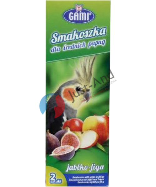 Kolba/kolby - Smakoszka dla średnich papug - Jabłko-Figa 110 g