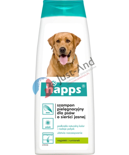 Happs - Szampon pielęgnacyjny dla psów o sierści jasnej 200 ml