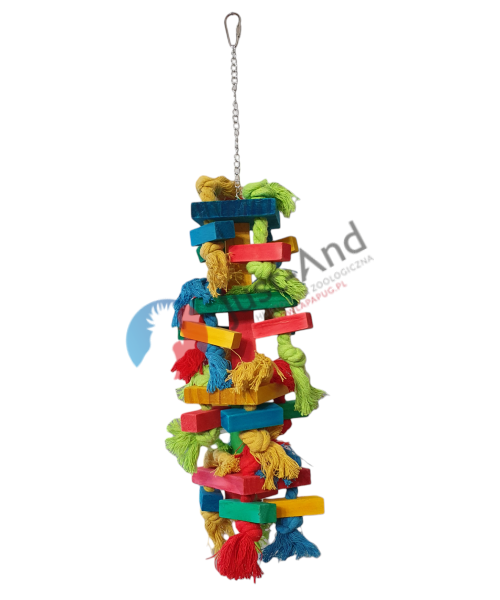 35010 - Zabawka dla papug - kolorowe klocki 40 cm - M