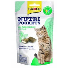 GimCat NUTRI Pockets - przysmak dla kota - kocimiętka, multiwitamina 60g