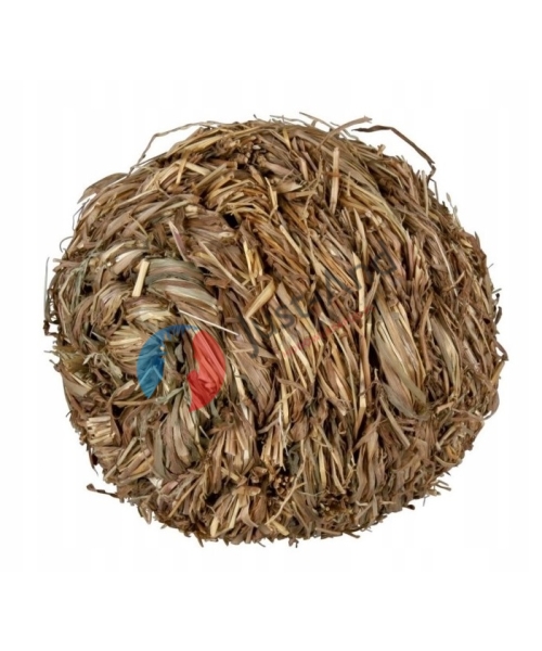 Zabawka dla gryzonia - piłka z trawy z dzwonkiem