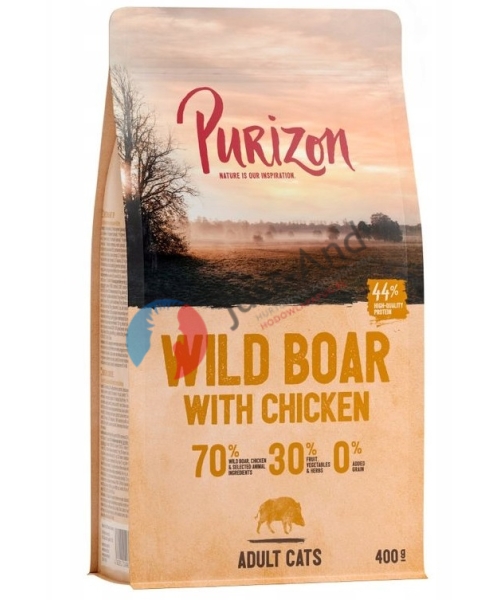 Purizon - sucha karma dla kota, dziczyzna i kurczak - Wild Boar 400 g