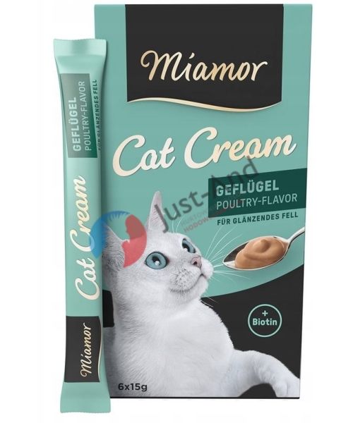 Miamor Geflugel-Cream - przysmak, pasta na sierść z drobiem dla kota 90 g