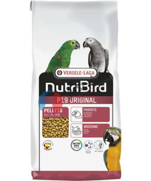 NutriBird - P19 Original- 10kg - granulat rozpłodowy dla dużych papug.